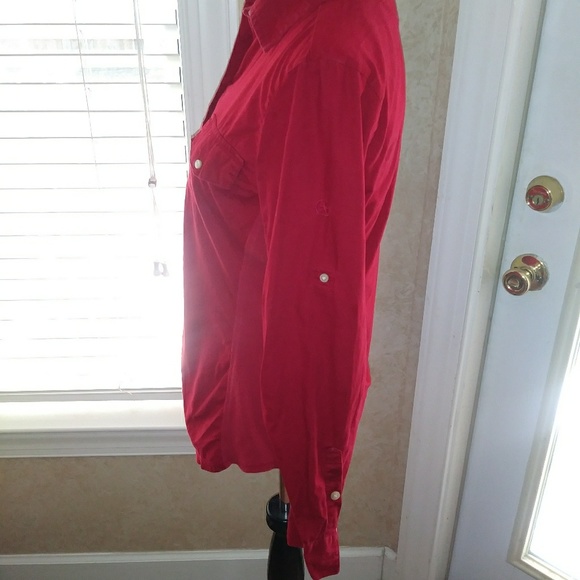 Converse Long Sleeve Red Shirt, Small - Picture 5 of 8